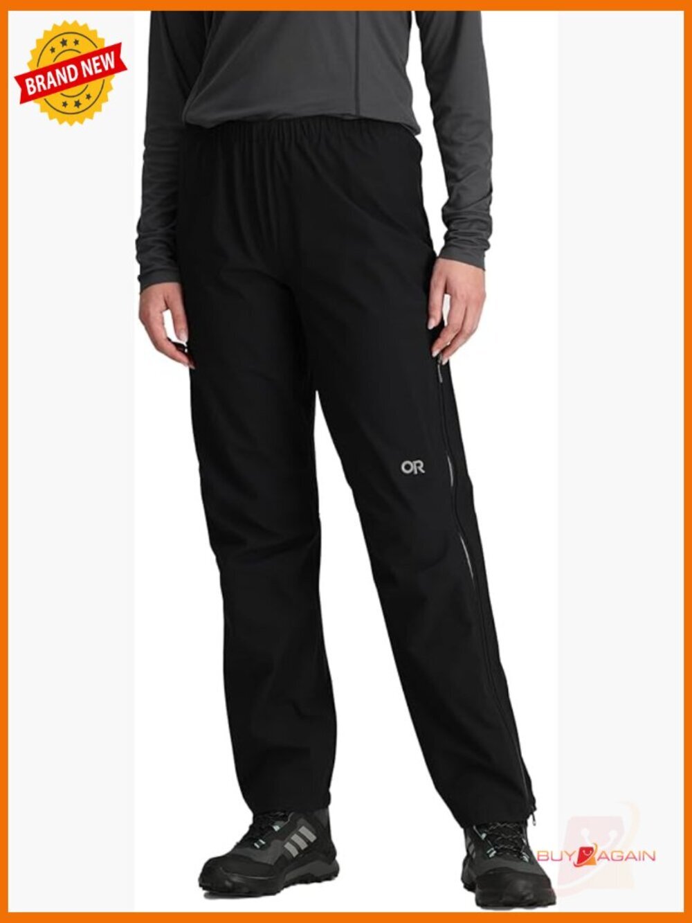 Women's 3-Layer Waterproof Hiking Rain Pants with Stretch